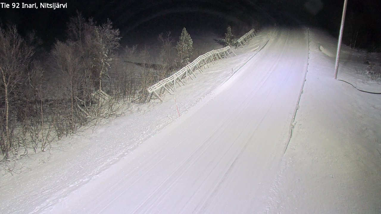 Weather Camera Image Road 92 Inari, Nitsijärvi, Inari, Lappi