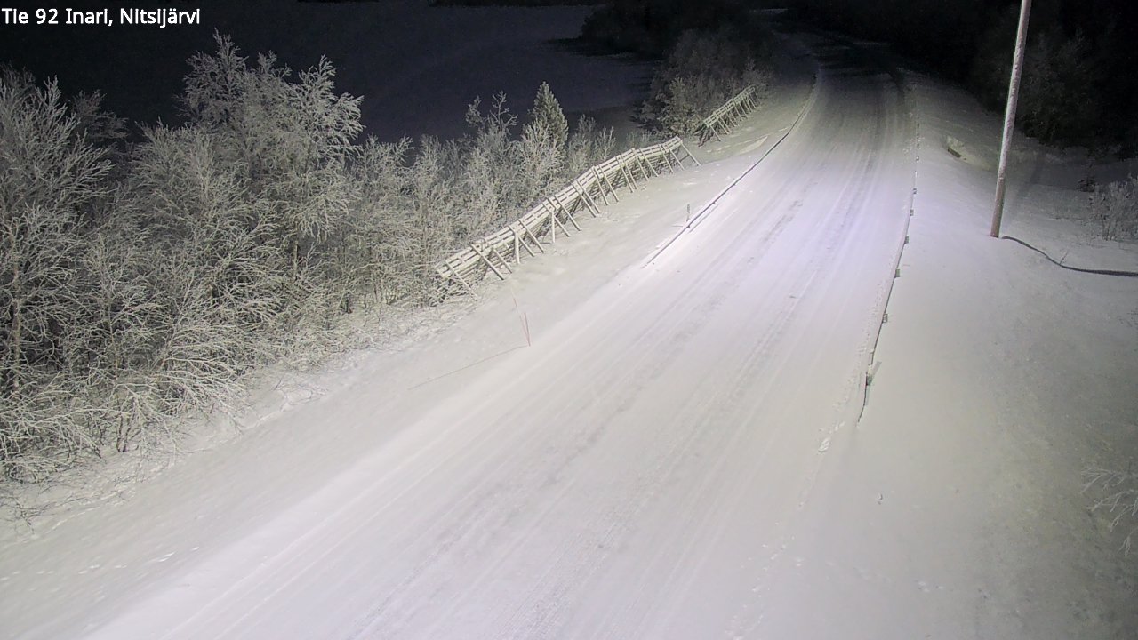 Kelikamerat Kuva Tie 92 Inari, Nitsijärvi, Inari, Lappi