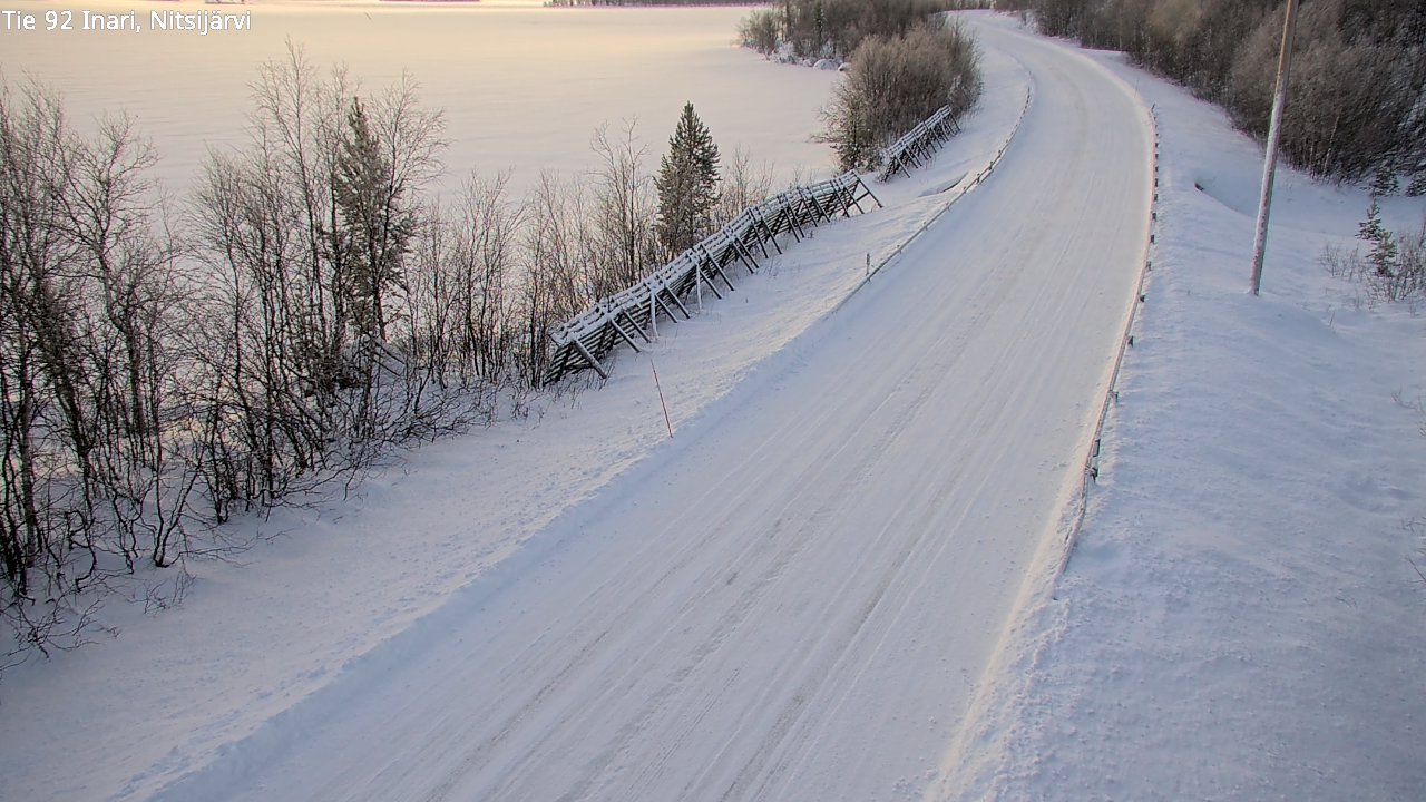 Weather Camera Image Road 92 Inari, Nitsijärvi, Inari, Lappi