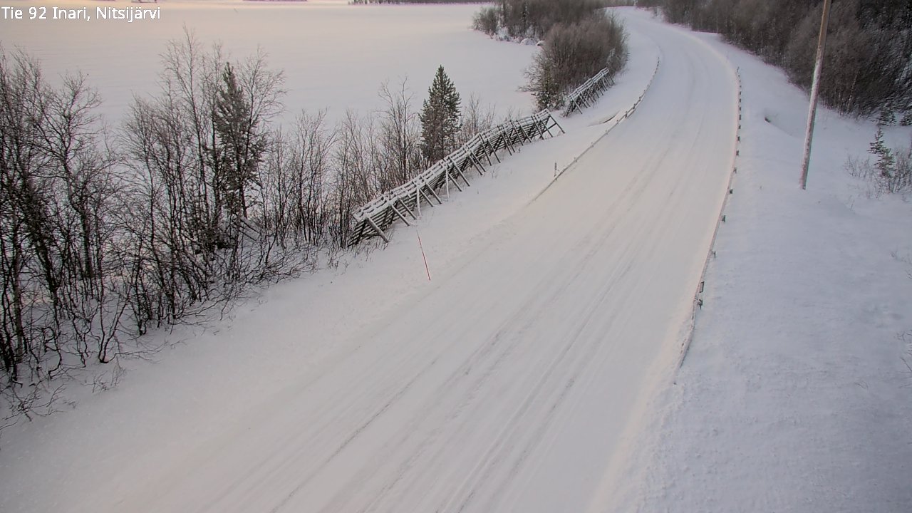 Weather Camera Image Road 92 Inari, Nitsijärvi, Inari, Lappi