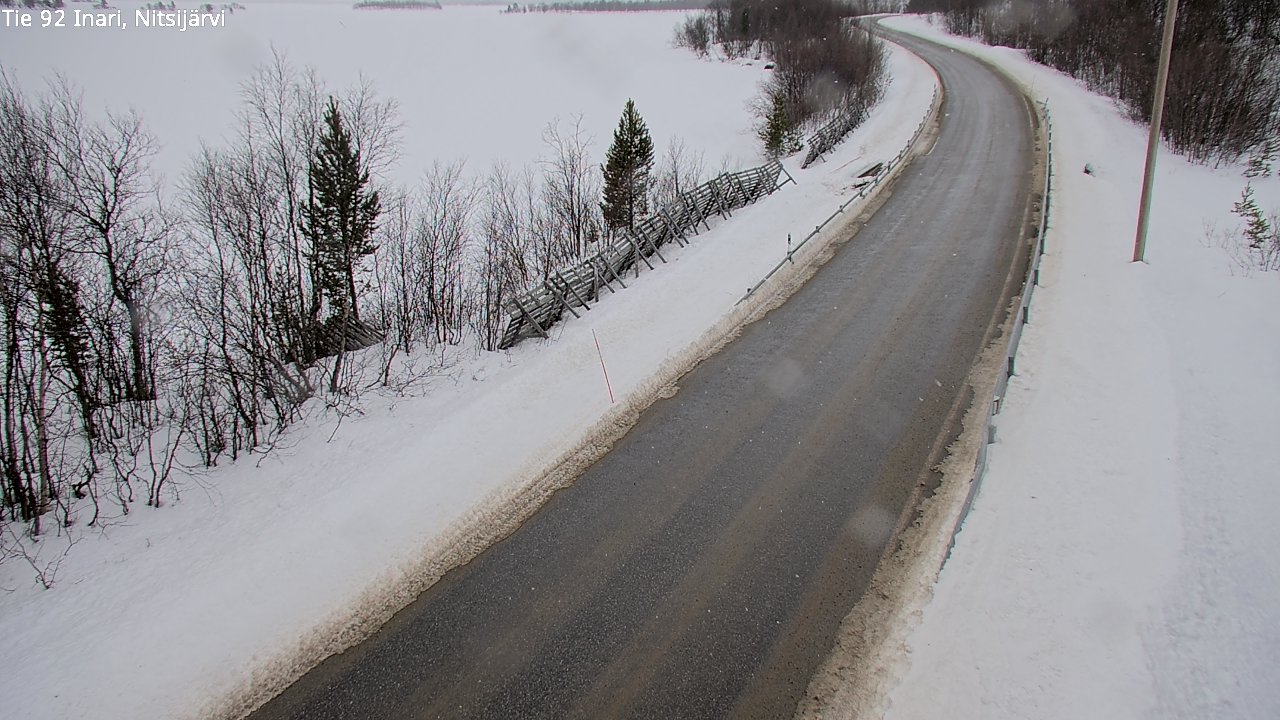 Weather Camera Image Väg 92 Enare, Nitsijärvi, Inari, Lappi