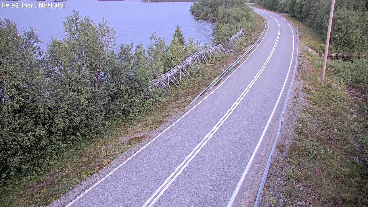 Kelikamerat Kuva Tie 92 Inari, Nitsijärvi, Inari, Lappi