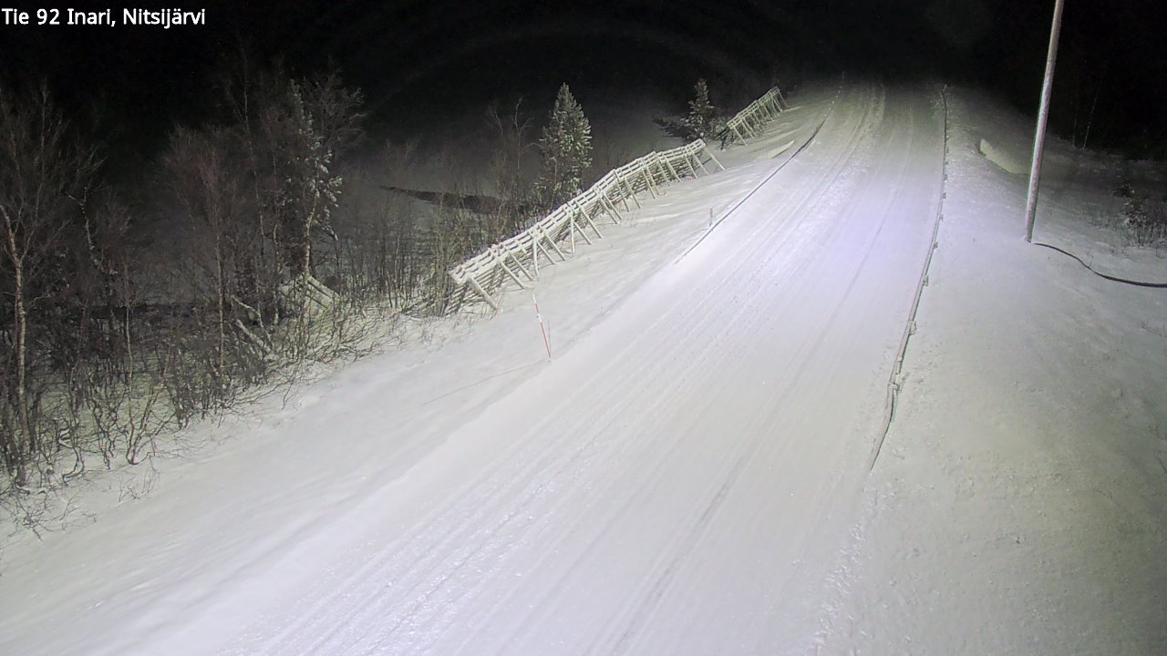 Weather Camera Image Road 92 Inari, Nitsijärvi, Inari, Lappi