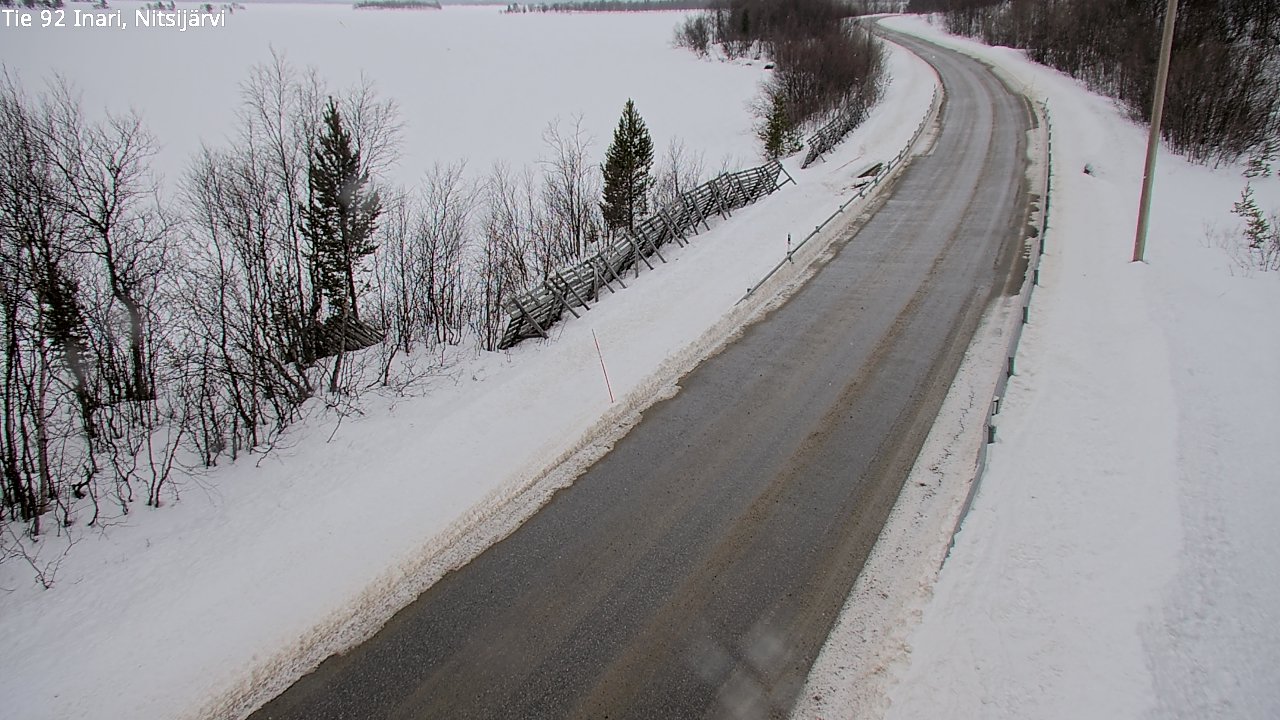 Weather Camera Image Väg 92 Enare, Nitsijärvi, Inari, Lappi