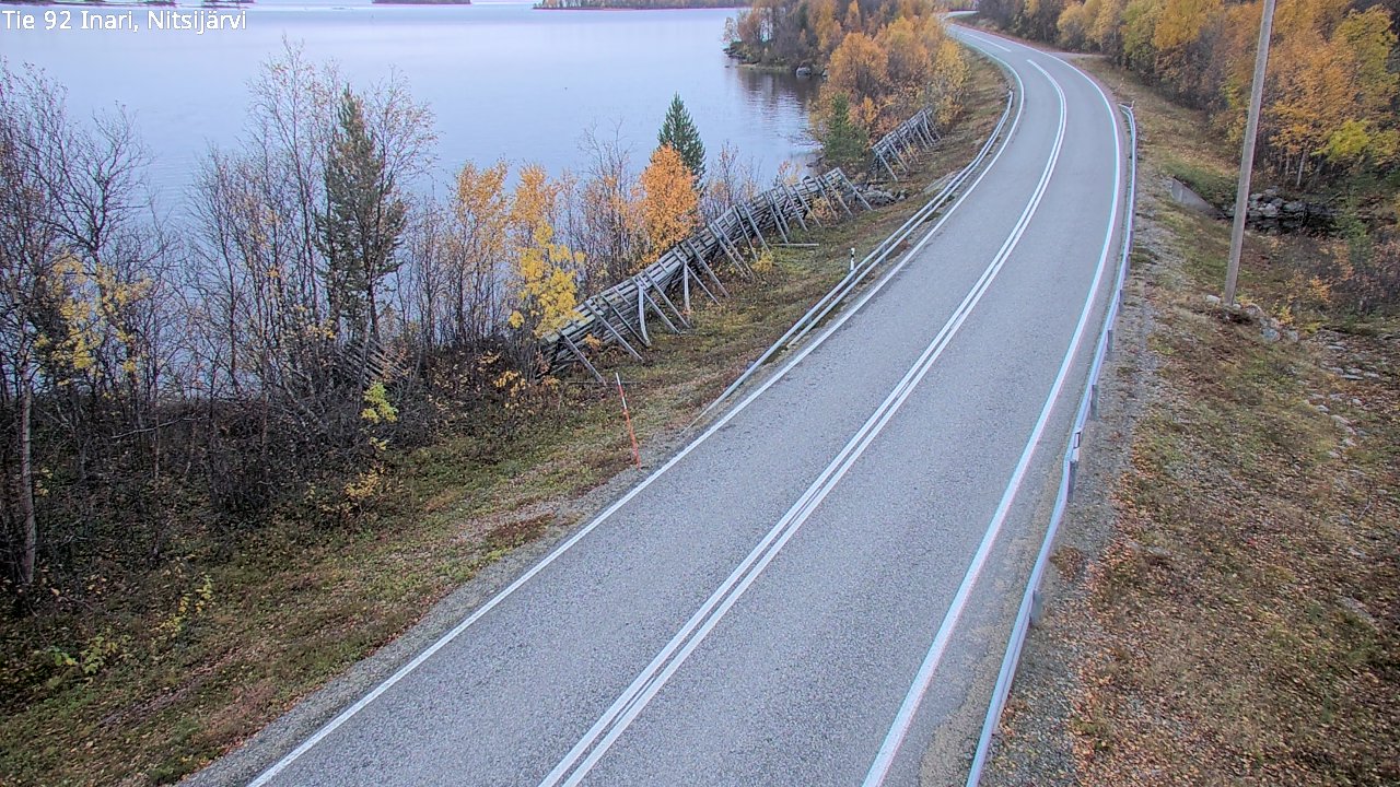 Kelikamerat Kuva Tie 92 Inari, Nitsijärvi, Inari, Lappi