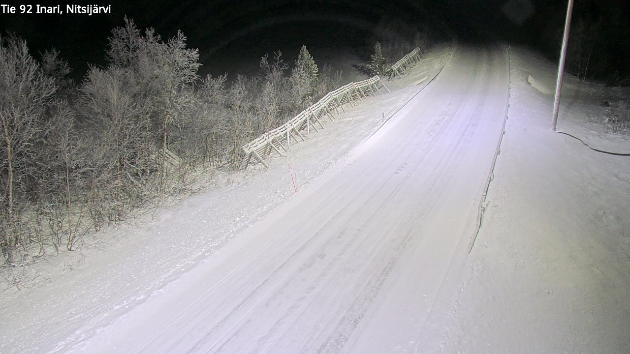 Weather Camera Image Väg 92 Enare, Nitsijärvi, Inari, Lappi