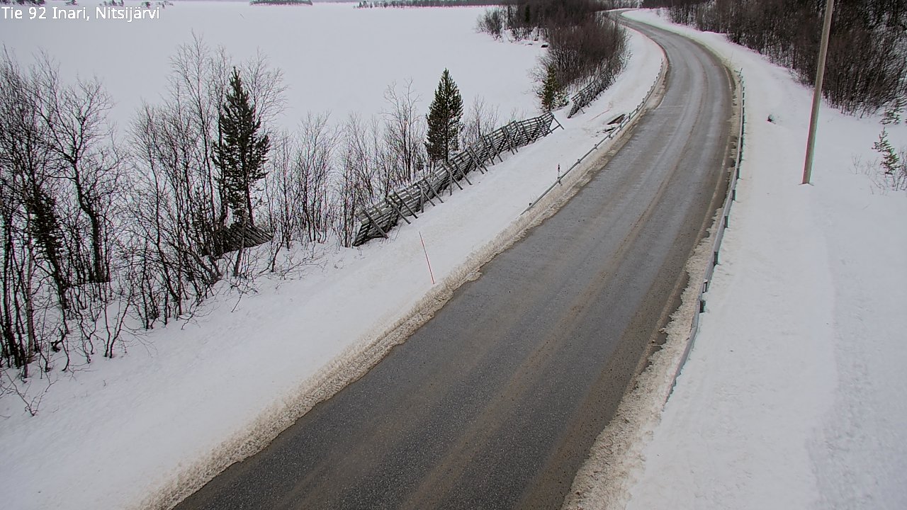 Weather Camera Image Väg 92 Enare, Nitsijärvi, Inari, Lappi