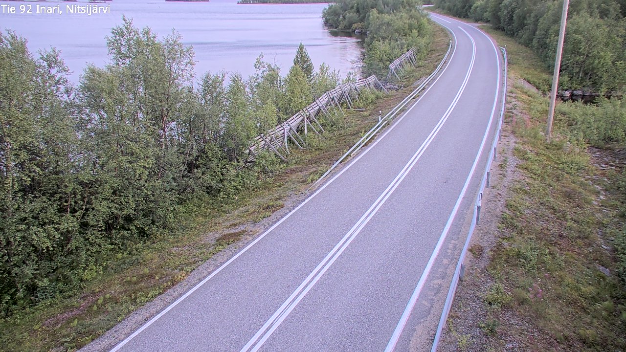 Kelikamerat Kuva Tie 92 Inari, Nitsijärvi, Inari, Lappi
