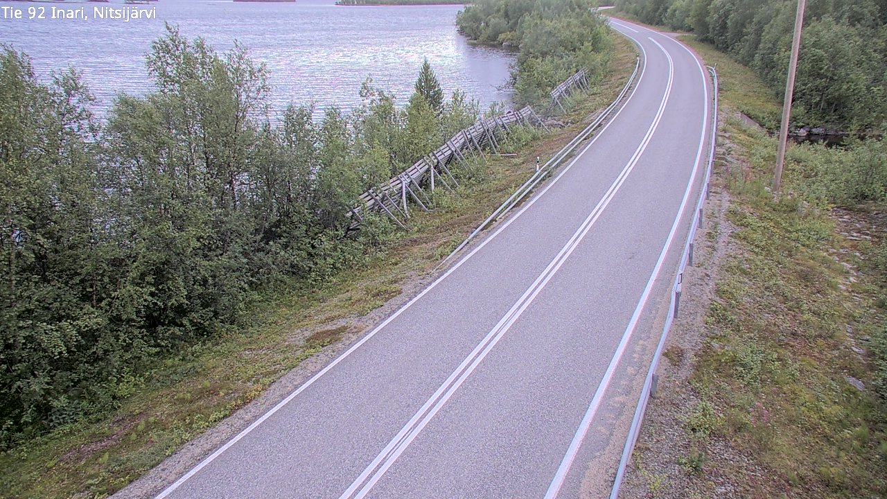 Kelikamerat Kuva Tie 92 Inari, Nitsijärvi, Inari, Lappi