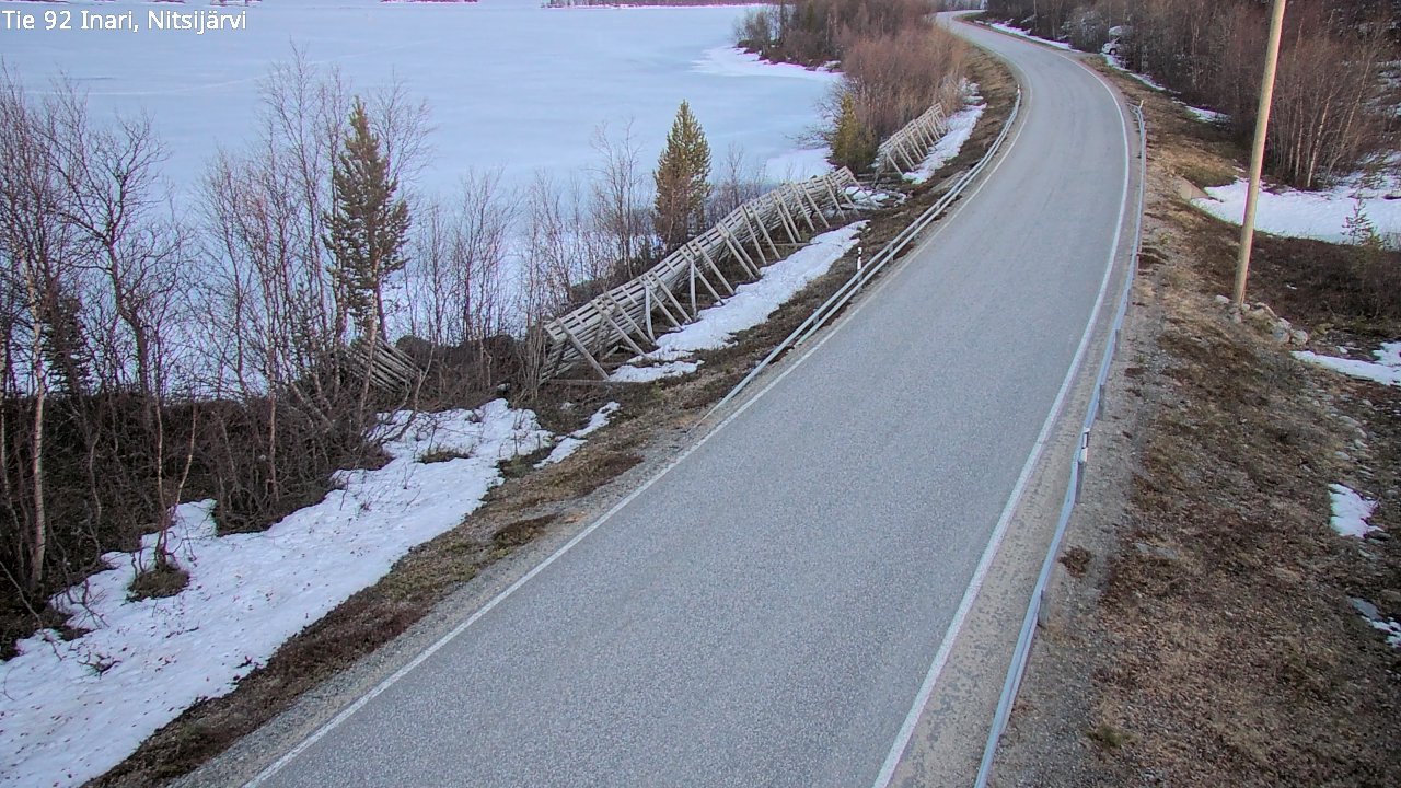 Weather Camera Image Road 92 Inari, Nitsijärvi, Inari, Lappi