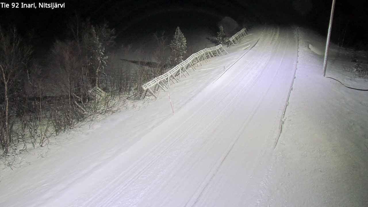 Weather Camera Image Road 92 Inari, Nitsijärvi, Inari, Lappi