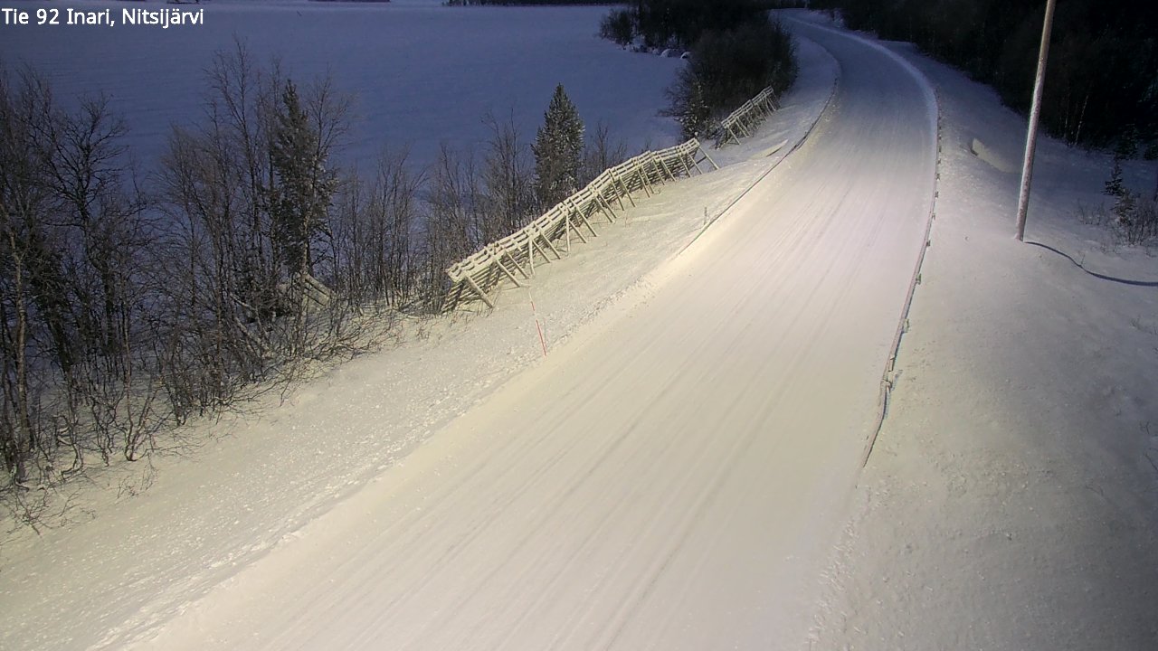 Weather Camera Image Road 92 Inari, Nitsijärvi, Inari, Lappi
