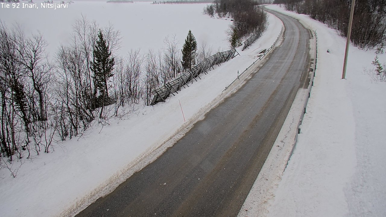 Weather Camera Image Väg 92 Enare, Nitsijärvi, Inari, Lappi