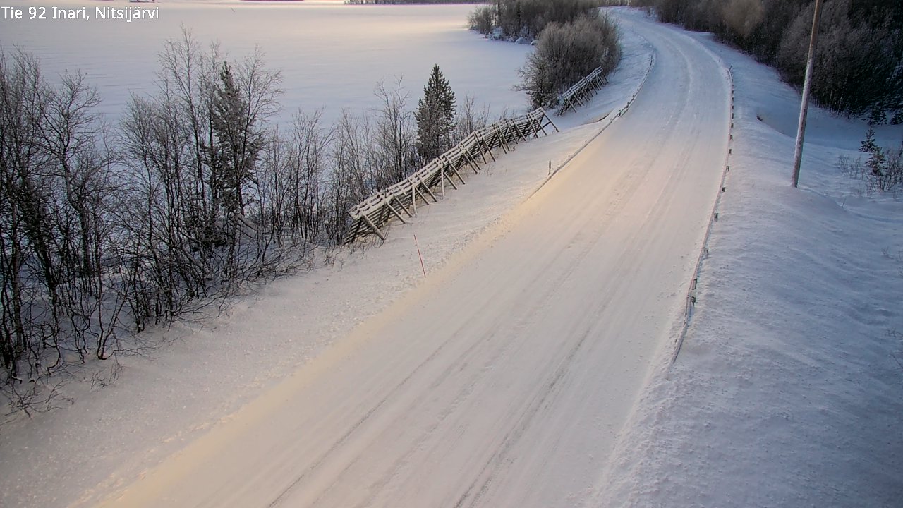 Weather Camera Image Road 92 Inari, Nitsijärvi, Inari, Lappi