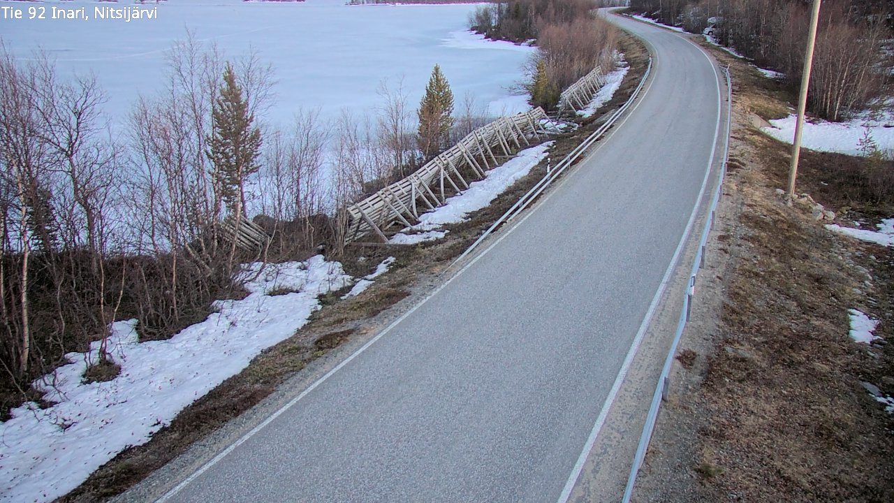Weather Camera Image Road 92 Inari, Nitsijärvi, Inari, Lappi