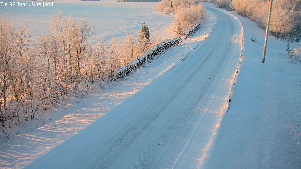 Kelikamerat Kuva Tie 92 Inari, Nitsijärvi, Inari, Lappi