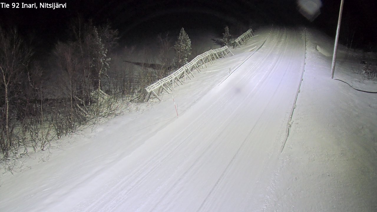 Weather Camera Image Road 92 Inari, Nitsijärvi, Inari, Lappi