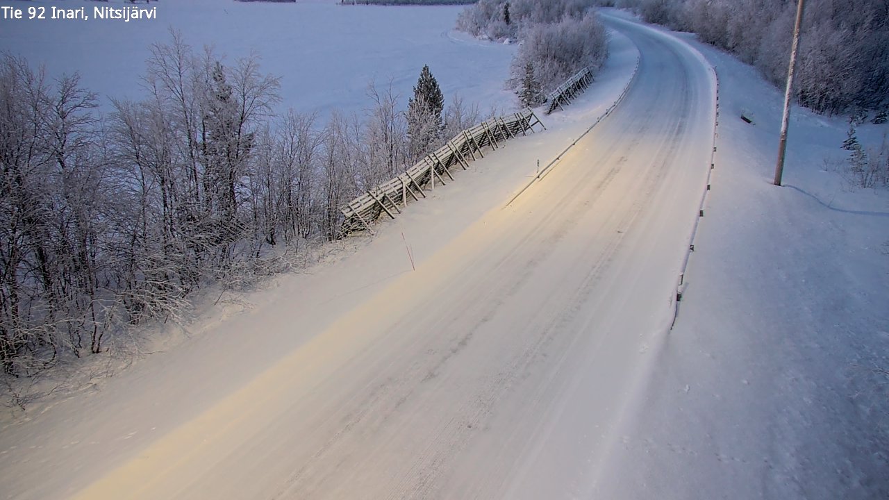 Kelikamerat Kuva Tie 92 Inari, Nitsijärvi, Inari, Lappi