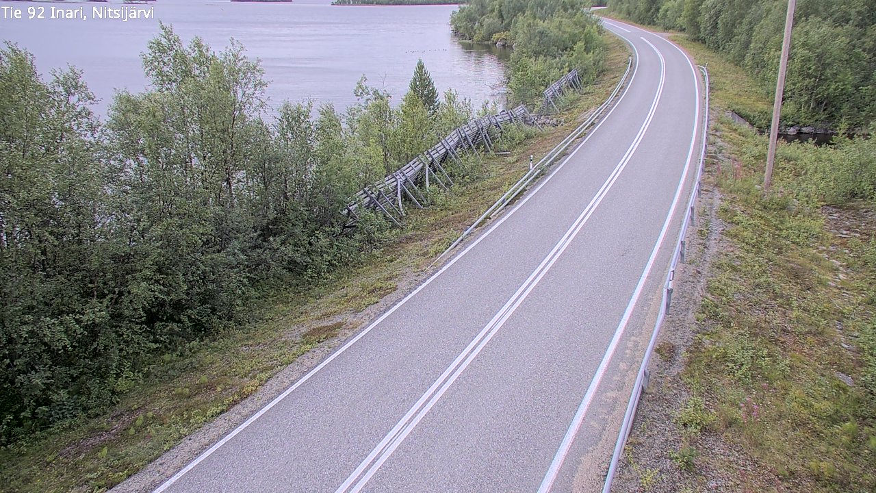 Weather Camera Image Road 92 Inari, Nitsijärvi, Inari, Lappi