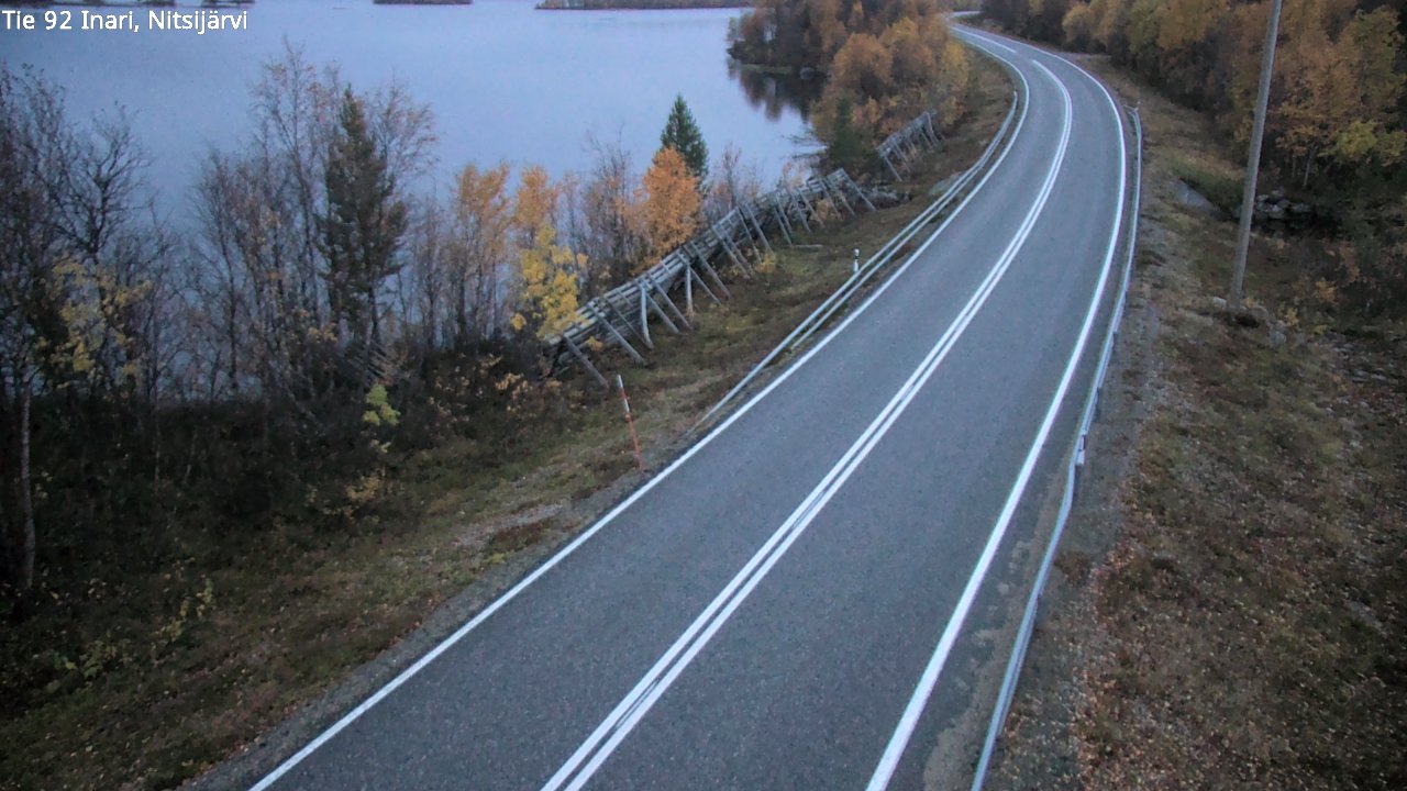 Kelikamerat Kuva Tie 92 Inari, Nitsijärvi, Inari, Lappi