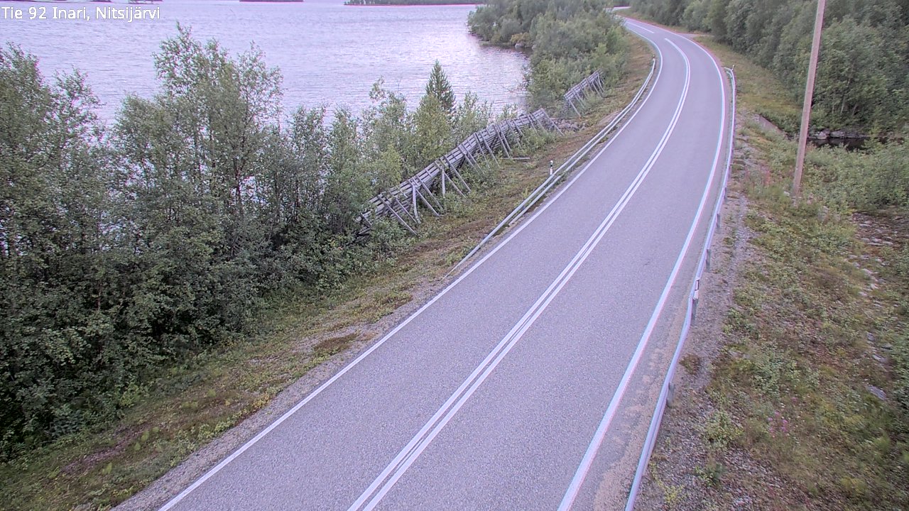 Kelikamerat Kuva Tie 92 Inari, Nitsijärvi, Inari, Lappi