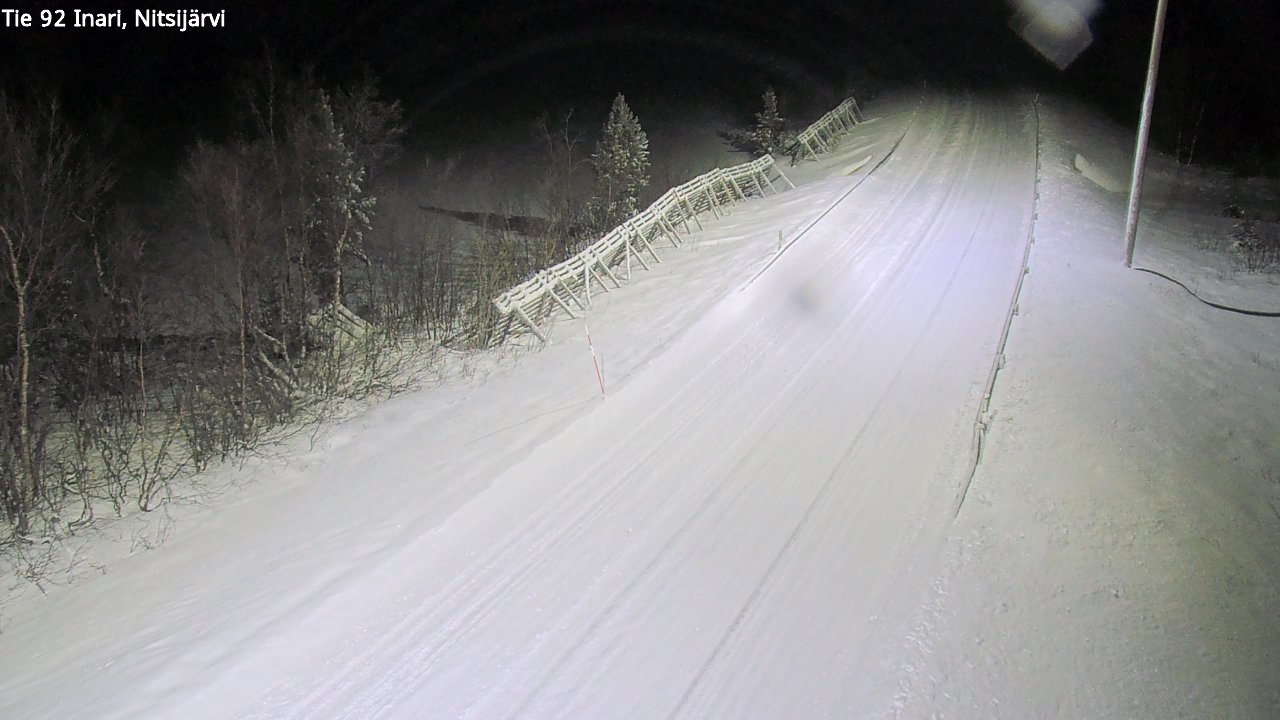 Weather Camera Image Road 92 Inari, Nitsijärvi, Inari, Lappi