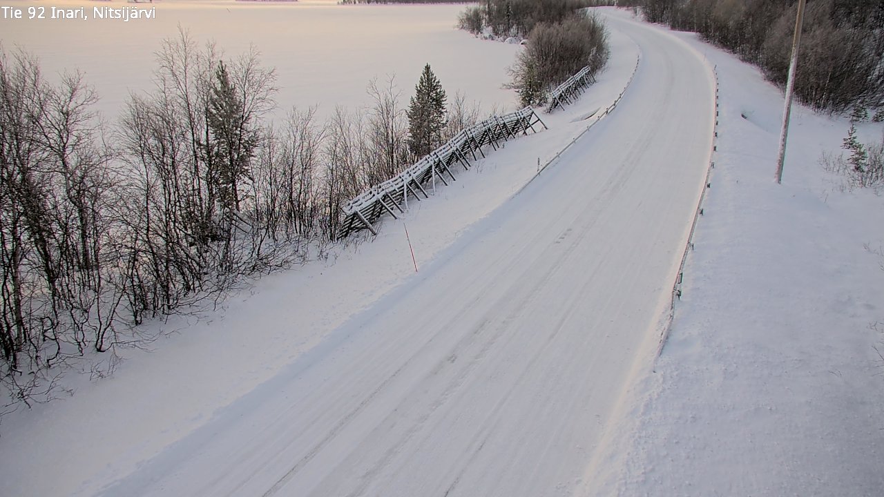 Weather Camera Image Road 92 Inari, Nitsijärvi, Inari, Lappi