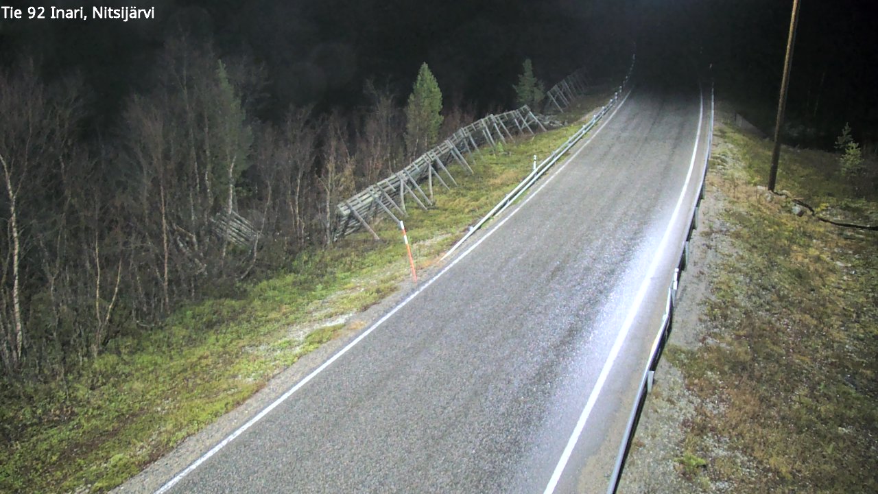 Weather Camera Image Road 92 Inari, Nitsijärvi, Inari, Lappi
