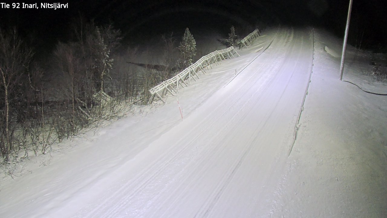 Weather Camera Image Road 92 Inari, Nitsijärvi, Inari, Lappi