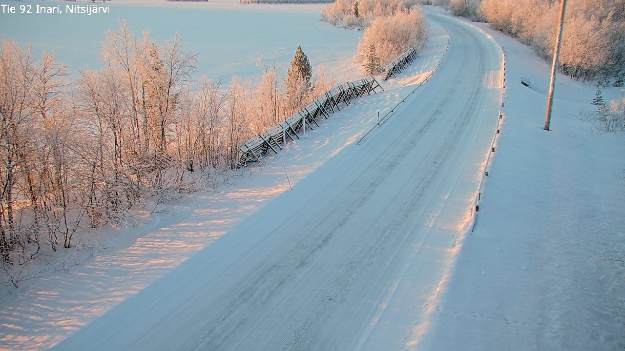 Kelikamerat Kuva Tie 92 Inari, Nitsijärvi, Inari, Lappi