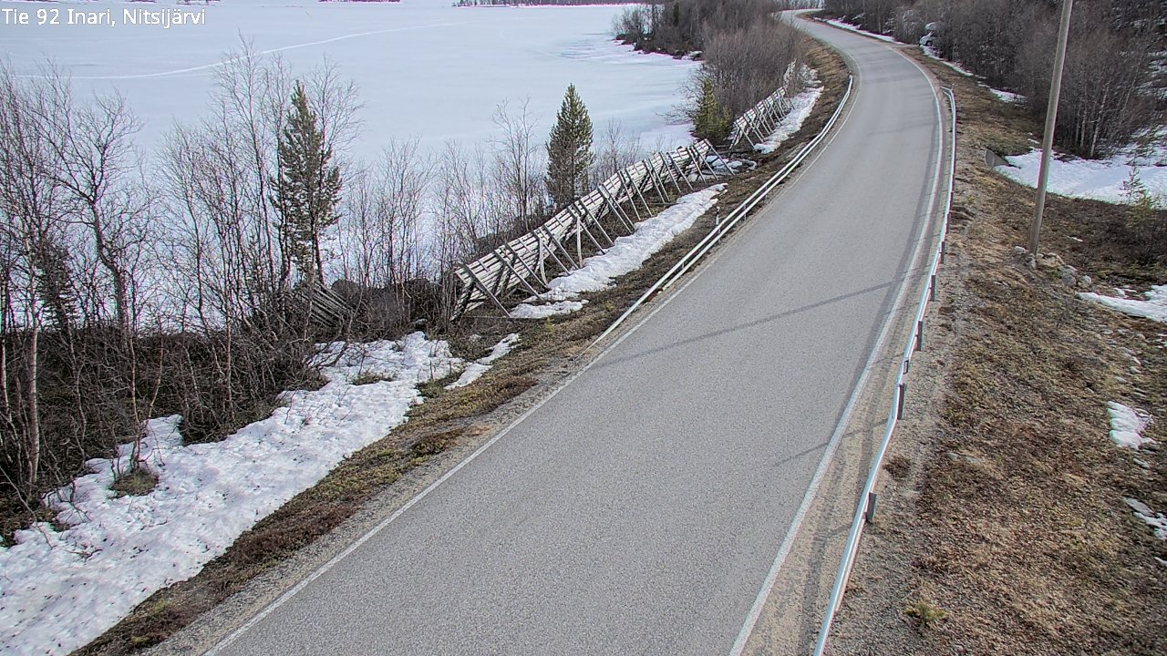 Weather Camera Image Road 92 Inari, Nitsijärvi, Inari, Lappi