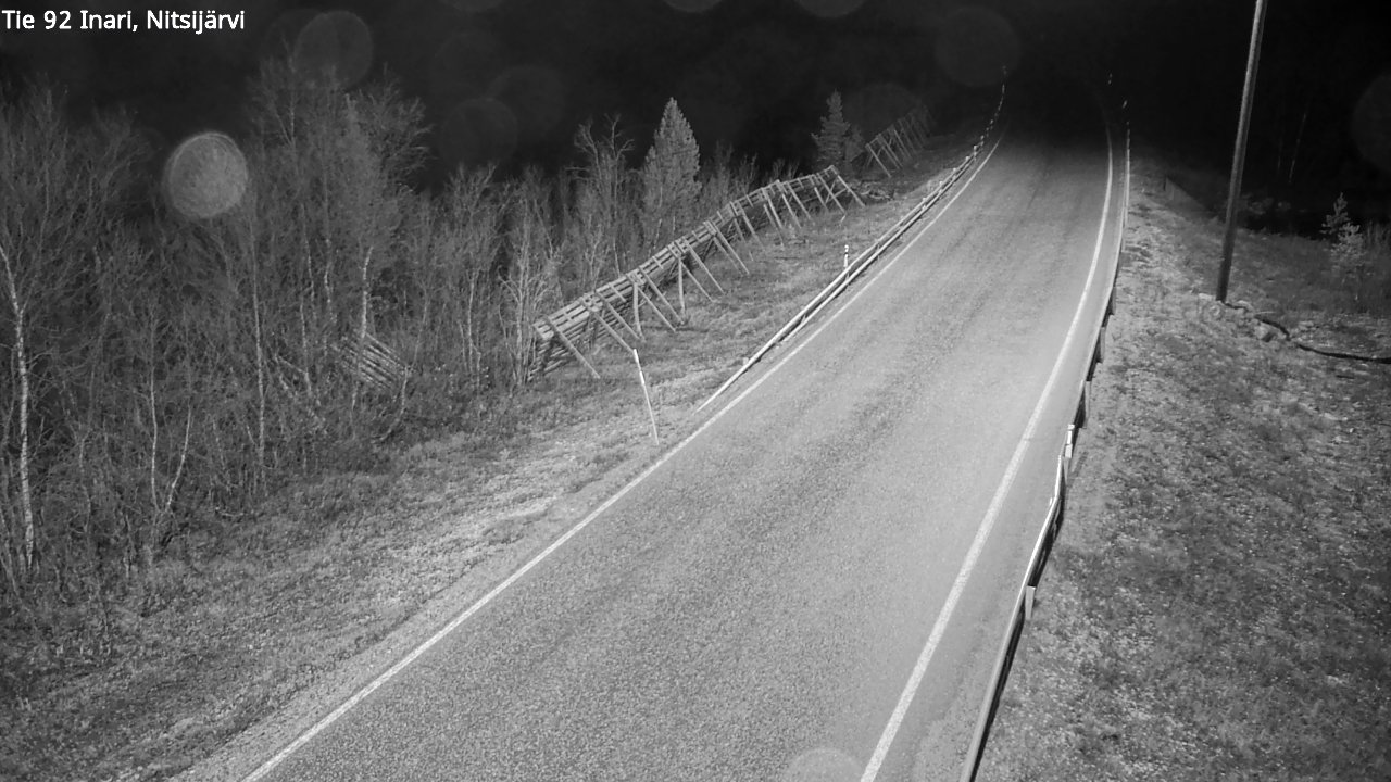 Kelikamerat Kuva Tie 92 Inari, Nitsijärvi, Inari, Lappi