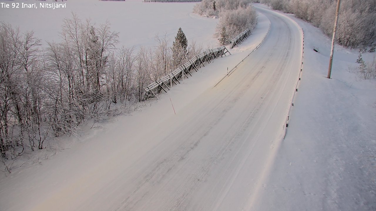 Kelikamerat Kuva Tie 92 Inari, Nitsijärvi, Inari, Lappi