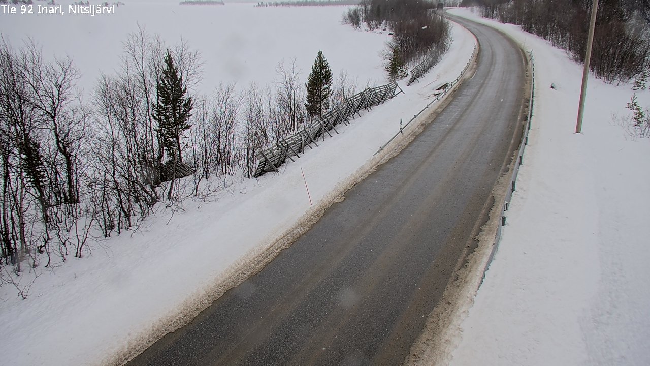 Weather Camera Image Väg 92 Enare, Nitsijärvi, Inari, Lappi