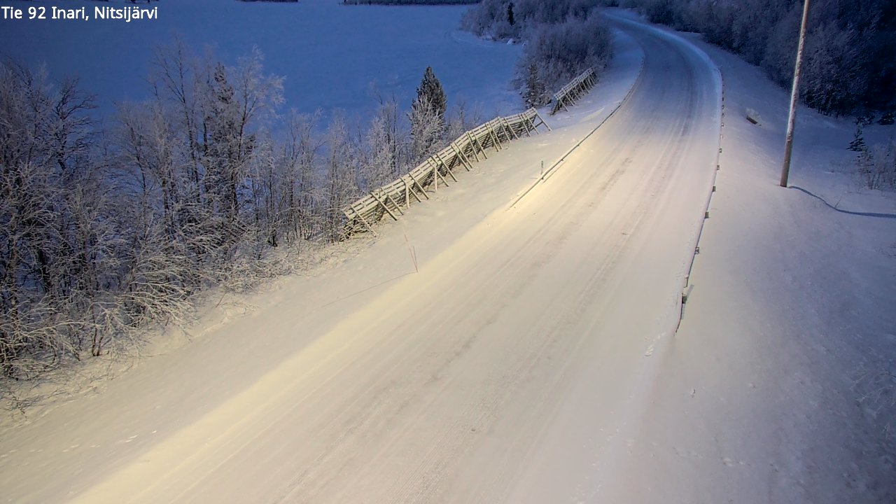 Kelikamerat Kuva Tie 92 Inari, Nitsijärvi, Inari, Lappi