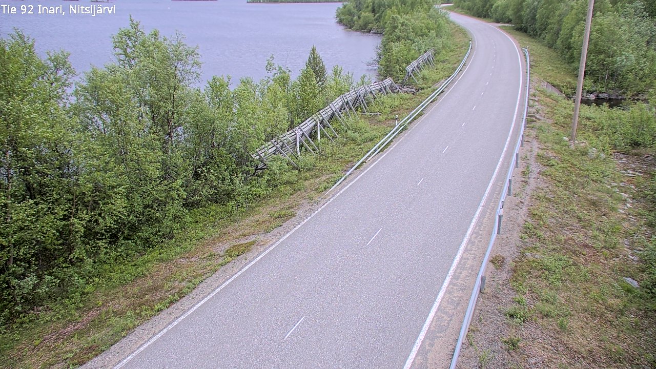 Kelikamerat Kuva Tie 92 Inari, Nitsijärvi, Inari, Lappi