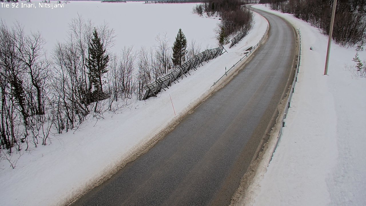 Weather Camera Image Road 92 Inari, Nitsijärvi, Inari, Lappi
