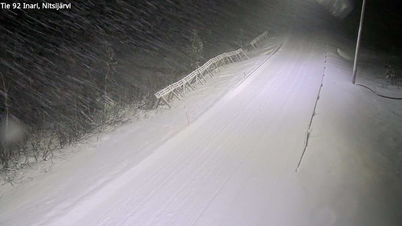 Weather Camera Image Road 92 Inari, Nitsijärvi, Inari, Lappi