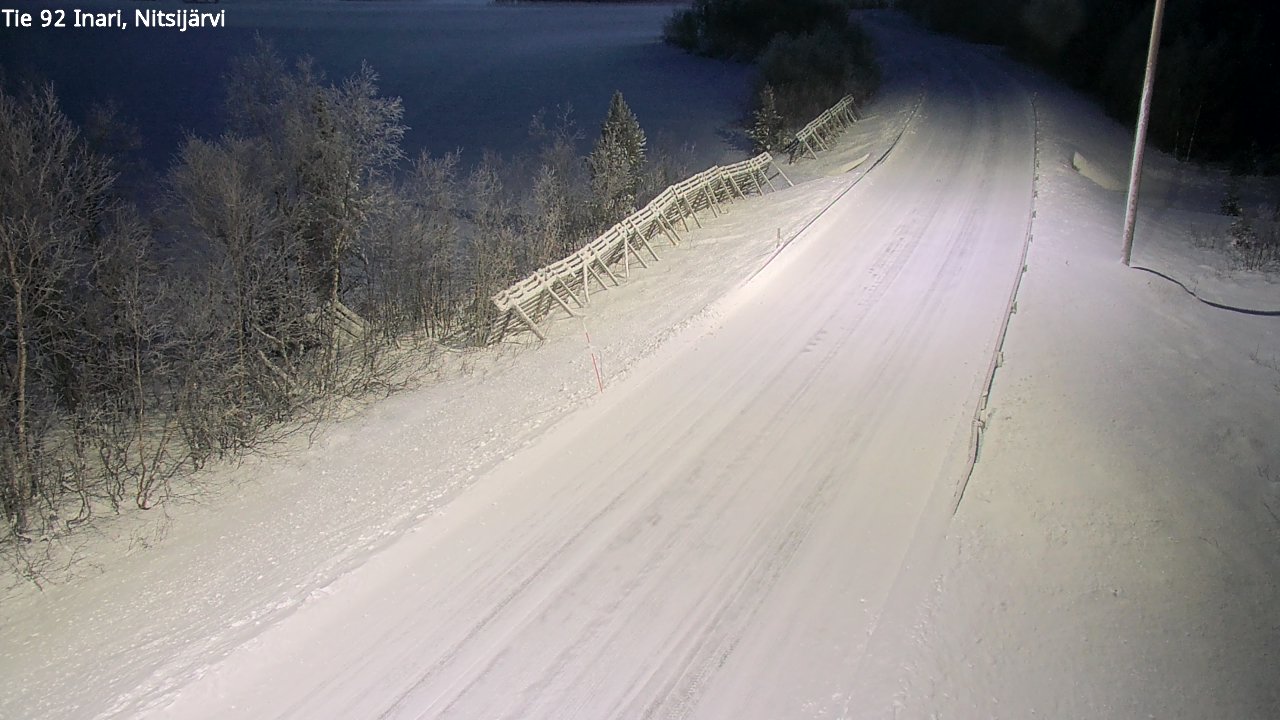 Weather Camera Image Väg 92 Enare, Nitsijärvi, Inari, Lappi