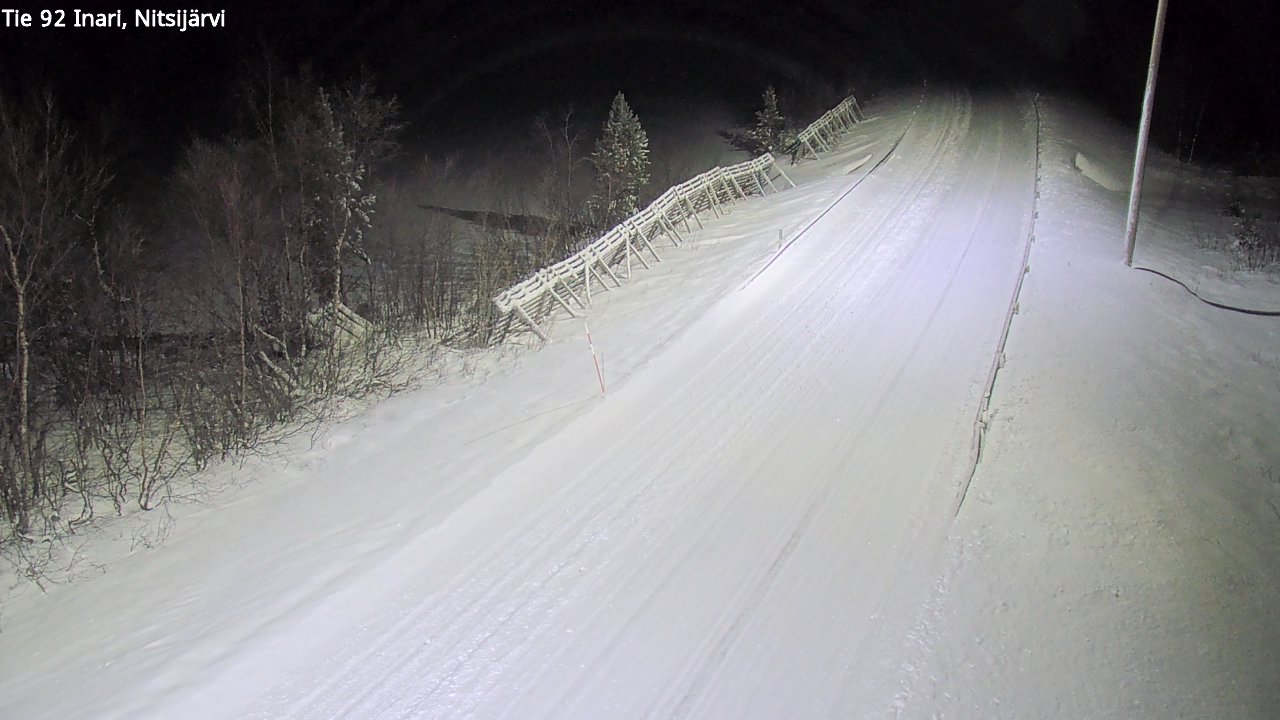 Weather Camera Image Road 92 Inari, Nitsijärvi, Inari, Lappi