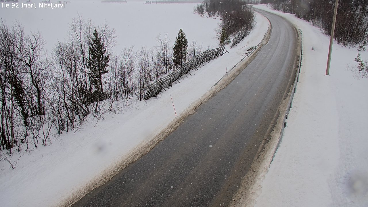 Weather Camera Image Väg 92 Enare, Nitsijärvi, Inari, Lappi