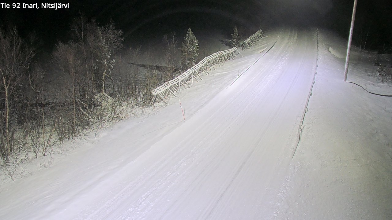 Weather Camera Image Road 92 Inari, Nitsijärvi, Inari, Lappi