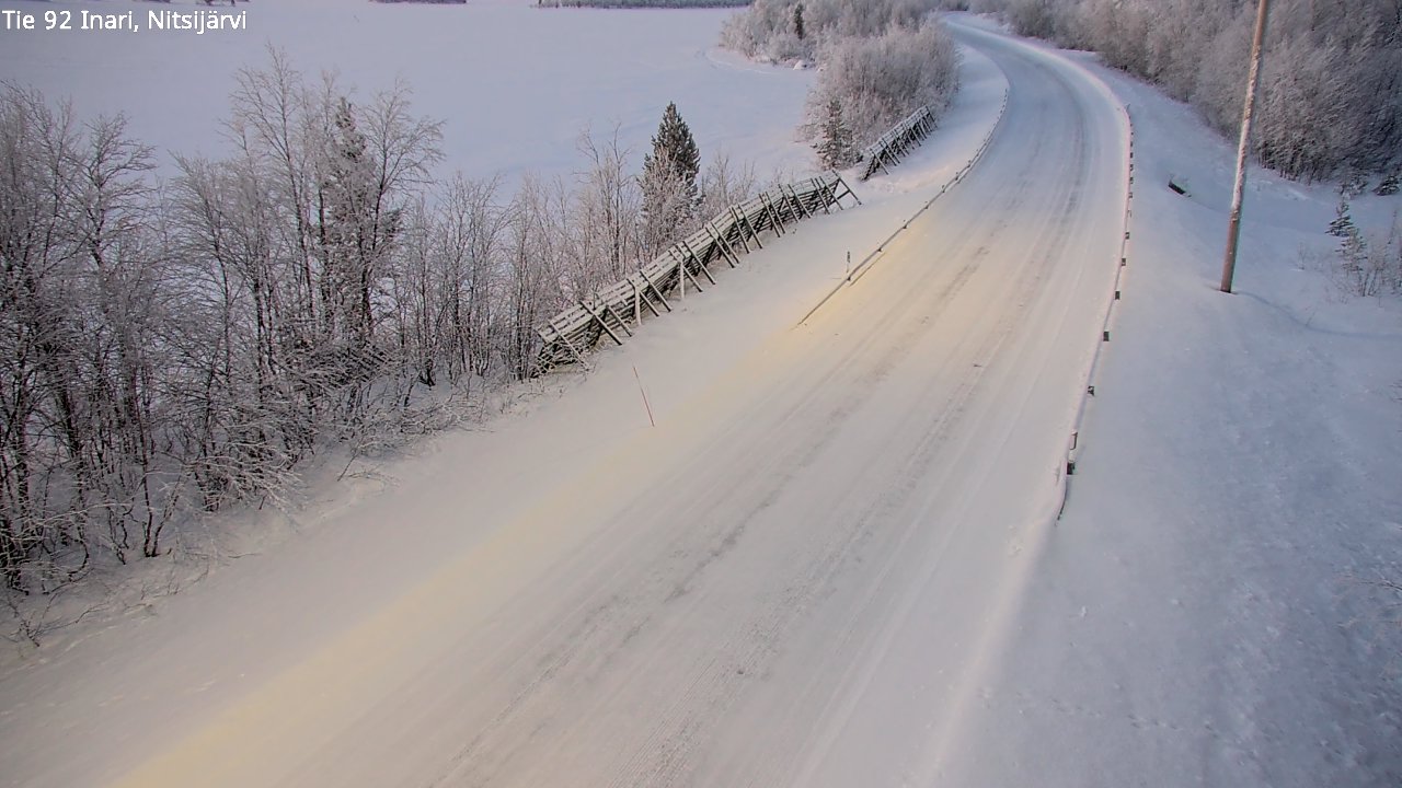 Kelikamerat Kuva Tie 92 Inari, Nitsijärvi, Inari, Lappi