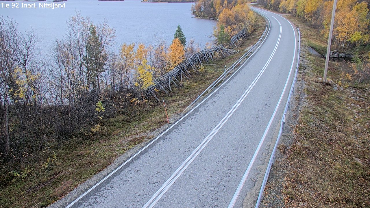 Kelikamerat Kuva Tie 92 Inari, Nitsijärvi, Inari, Lappi