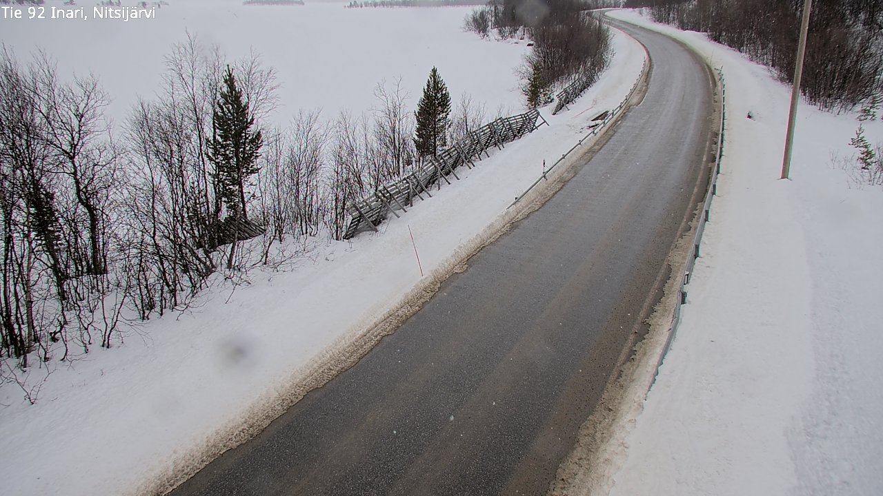 Weather Camera Image Väg 92 Enare, Nitsijärvi, Inari, Lappi