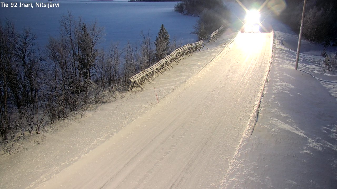 Weather Camera Image Road 92 Inari, Nitsijärvi, Inari, Lappi