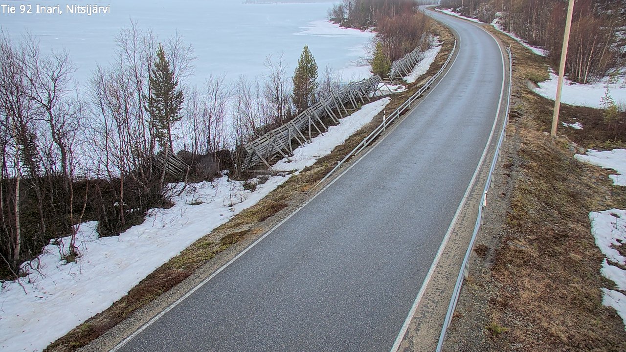 Weather Camera Image Road 92 Inari, Nitsijärvi, Inari, Lappi