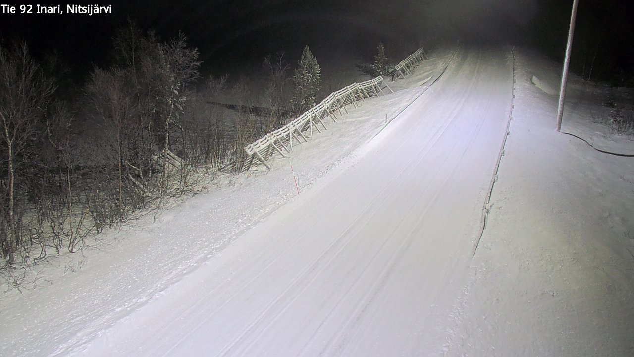 Weather Camera Image Road 92 Inari, Nitsijärvi, Inari, Lappi
