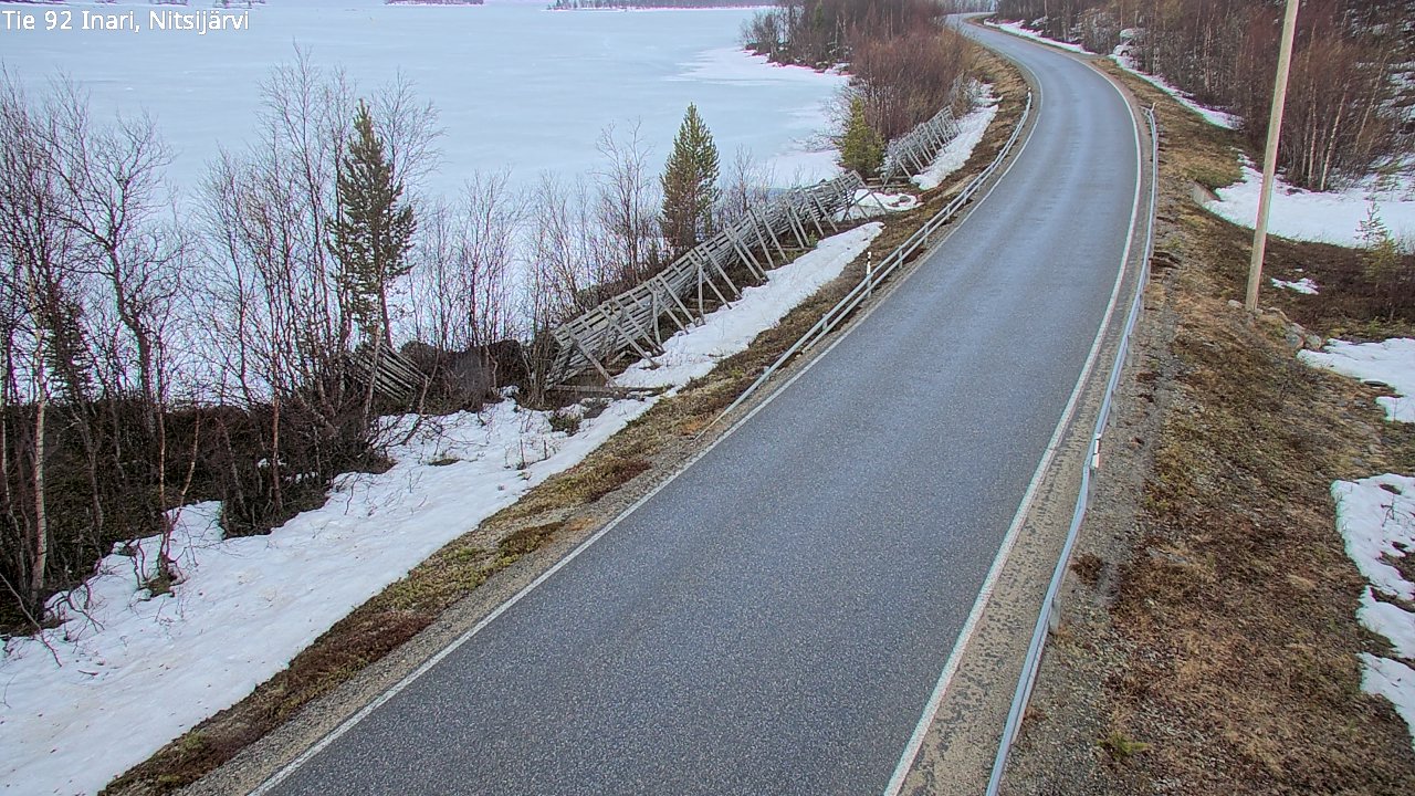 Weather Camera Image Road 92 Inari, Nitsijärvi, Inari, Lappi