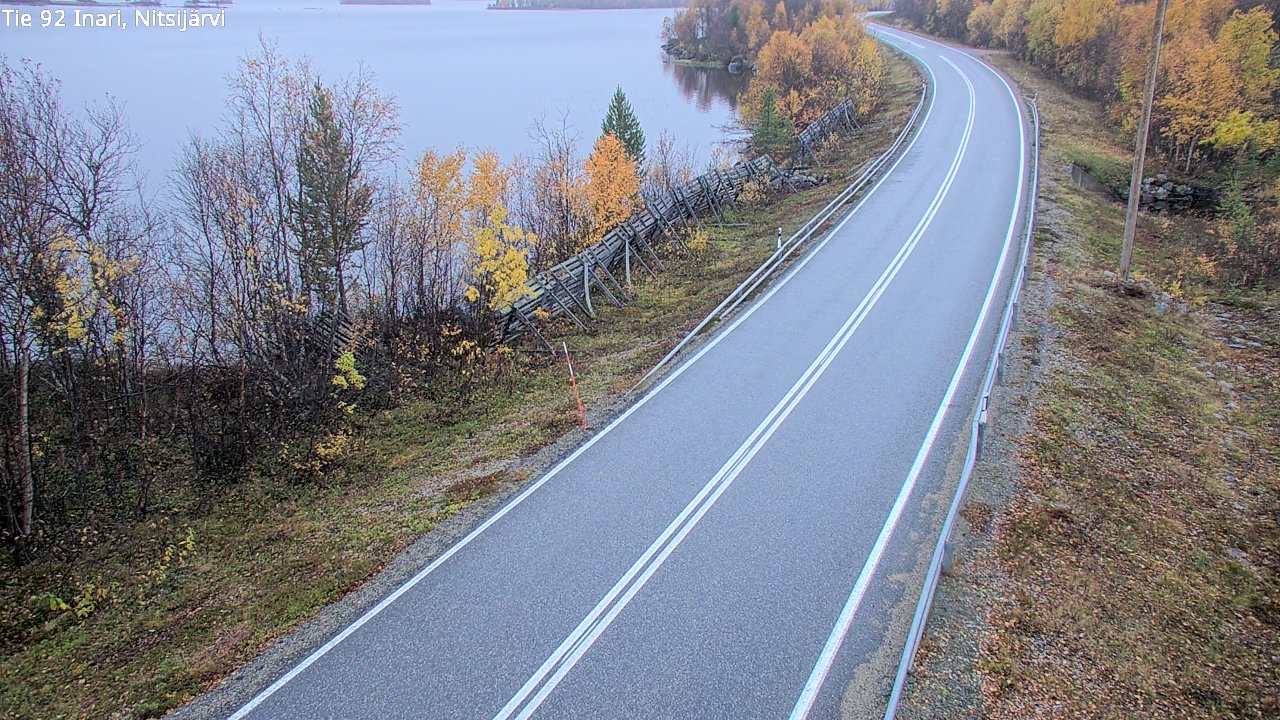 Weather Camera Image Road 92 Inari, Nitsijärvi, Inari, Lappi